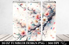 Tumbling with Spring Petals | 20 Oz Tumbler Product Image 2