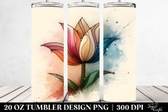 Tulip Stained Watercolor Splash | 20 oz Tumbler Product Image 2