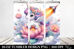 Riding on a Comet Unicorn | 20 Oz Tumbler Product Image 2