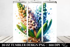 Detailed Stained Hyacinth | 20 Oz Tumbler Product Image 2