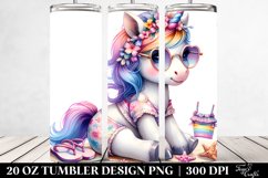Beachwear Haircut Unicorn | 20 Oz Tumbler Product Image 2