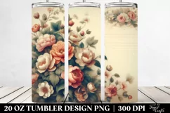 Floral Vintage Postcard Tumbler Product Image 2