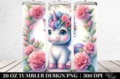 cute Baby Unicorn Carnation | 20 oz Tumbler Product Image 2
