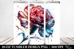 Watercolor Splash Carnation Tumbler Product Image 2