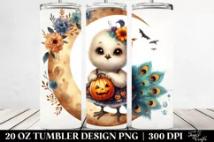 Cute Baby Peacock on the Moon for Halloween Product Image 2