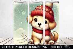 Adorable Baby Puppy in Winter Scene, 20 Oz Tumbler Product Image 2