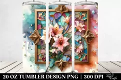 Pastel Stained Azalea, Transparent 20 Oz Tumbler Product Image 2