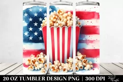 Washed Watercolor Popcorn | 20 oz Tumbler Product Image 2