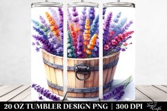 Vibrant Colorful Wooden Recipient Filed Tumbler Product Image 2