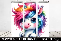 Vibrant Funny Baby Unicorn Clipart Product Image 2