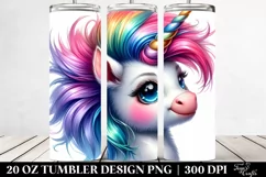 Vibrant Funny Baby Unicorn Clipart Product Image 2