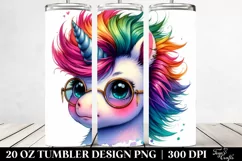 Vibrant Funny Baby Unicorn Clipart Product Image 2