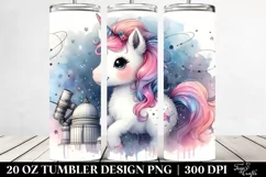 Watercolor Baby Unicorn Celestial Observatory | 20 Oz Product Image 2