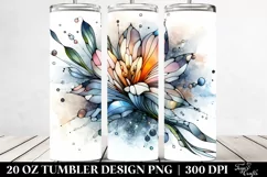 Abstract Stained Freesia | 20 Oz Tumbler Product Image 2