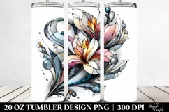Abstract Stained Freesia | 20 Oz Tumbler Product Image 2