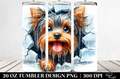 Wet Crazy Yorkshire Terrier | 20 Oz Tumbler Product Image 2