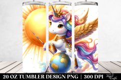 Watercolor Unicorn Hero Golden Sun | 20 Oz Tumbler Product Image 2
