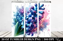 Shiny Hyacinth Shiny Watercolor Tumbler Product Image 2