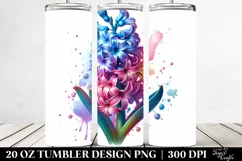 Shiny Hyacinth Shiny Watercolor Tumbler Product Image 2