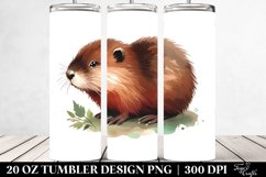 Simple Muskrat Clipart | 20 Oz Tumbler Product Image 2