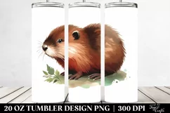 Simple Muskrat Clipart | 20 Oz Tumbler Product Image 2