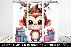 Expressive Monkey Baby Watercolor 20 Oz Tumbler Product Image 2