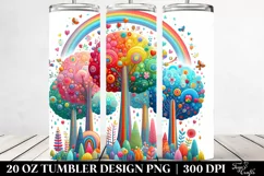 Colorful Rainbow Trees | 20 Oz Tumbler Product Image 2