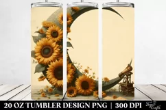 Vintage Postcard Style Sunflowers | 20 oz Tumbler Product Image 2