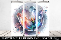 Watercolor Tulip Splash Tumbler Product Image 2