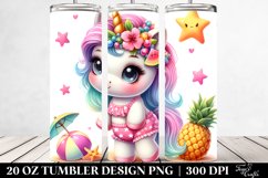 Cute Baby Unicorn Beachwear | 20 oz Tumbler Product Image 2