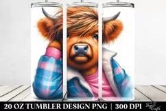 Model Posing Baby Highlandcow Tumbler Product Image 2