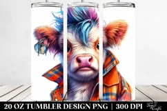 Model Posing Baby Highlandcow Tumbler Product Image 2