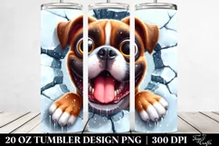 Enthusiastic Boxer in Watercolor | 20 oz Tumbler Product Image 2