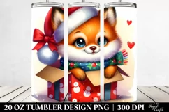Cute Baby Fox in Winter 20 Oz Tumbler Product Image 2