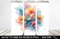 Abstract Pastel Impatiens Art, High-Quality 20 Oz Tumbler Product Image 2