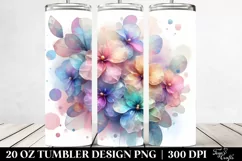 Abstract Pastel Impatiens Art, High-Quality 20 Oz Tumbler Product Image 2