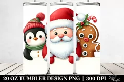 Cute Santa and Penguin, 20 Oz Tumbler Product Image 2