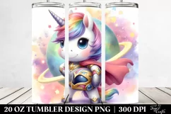 Baby Unicorn Posing as a Hero | 20 Oz Tumbler Product Image 2