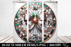 Stained Christmas Bow Clipart, High-Quality 20 Oz Tumbler Product Image 2