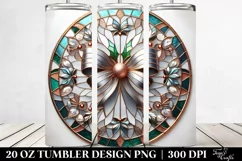 Stained Christmas Bow Clipart, High-Quality 20 Oz Tumbler Product Image 2