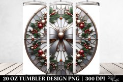 Stained Christmas Bow Clipart, High-Quality 20 Oz Tumbler Product Image 2