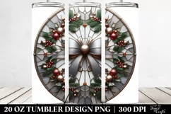 Stained Christmas Bow Clipart, High-Quality 20 Oz Tumbler Product Image 2