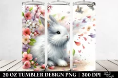 Spring Petals Rabbit Tumbler | 20 oz Tumbler Product Image 2