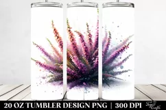 Anemone Watercolor Sublimation Tumbler Product Image 2
