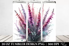 Heather Watercolor Sublimation Tumbler Product Image 2