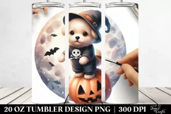 Simple Funny Halloween Puppy 20 Oz Tumbler Product Image 2
