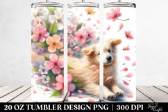Spring Petals Dog Tumbler | 20 oz Tumbler Product Image 2