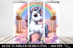 Cute Unicorn Johny Bravo | 20 oz Tumbler Product Image 2