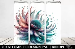 Anemone Watercolor Sublimation Tumbler Product Image 2