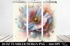 Abstract Pastel Poppy Design, High-Quality 20 Oz Tumbler Product Image 2